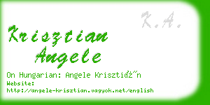 krisztian angele business card